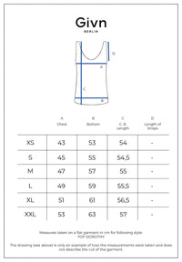 Givn Berlin Top GBDOROTHY aus Leinen mit asymmetrischer Rückenpartie Top Irish Mint (Linen)