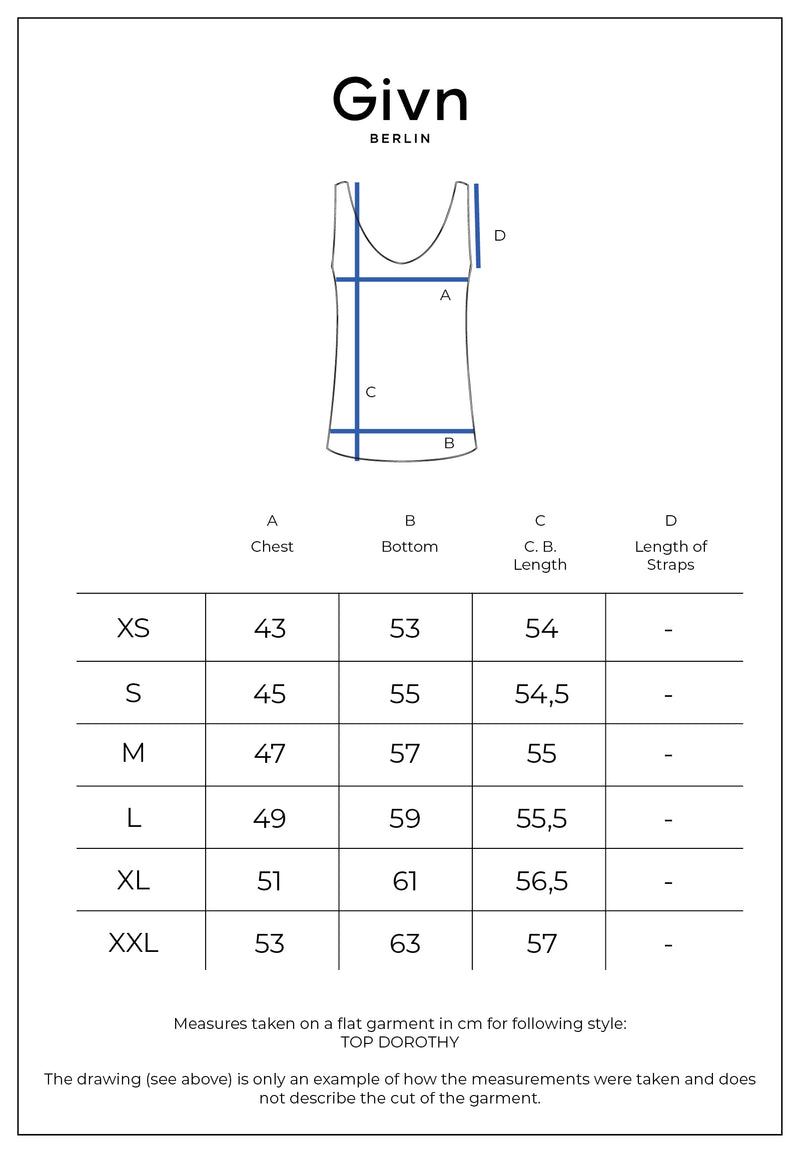 Givn Berlin Top GBDOROTHY aus Leinen mit asymmetrischer Rückenpartie Top Irish Mint (Linen)