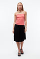 Givn Berlin Top GBJEANETTE aus gesmocktem Bio-Baumwoll Jersey mit Spaghettiträgern Top Sunset Coral (Rib)