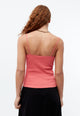 Givn Berlin Top GBJEANETTE aus gesmocktem Bio-Baumwoll Jersey mit Spaghettiträgern Top Sunset Coral (Rib)