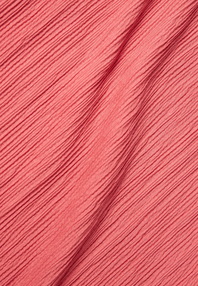 Givn Berlin Top GBJEANETTE aus gesmocktem Bio-Baumwoll Jersey mit Spaghettiträgern Top Sunset Coral (Rib)