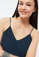 Givn Berlin Top mit Spaghettiträgern GBCOVE aus Bio-Baumwoll Seersucker Top Midnight Blue (Structure)