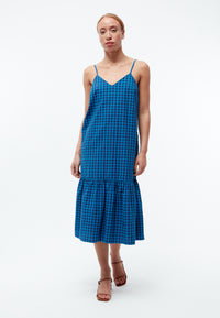 Givn Berlin Trägerkleid GBBRITNEY aus Bio-Baumwoll Seersucker Dress Gentle Blue / Nightshade Blue (Structure)