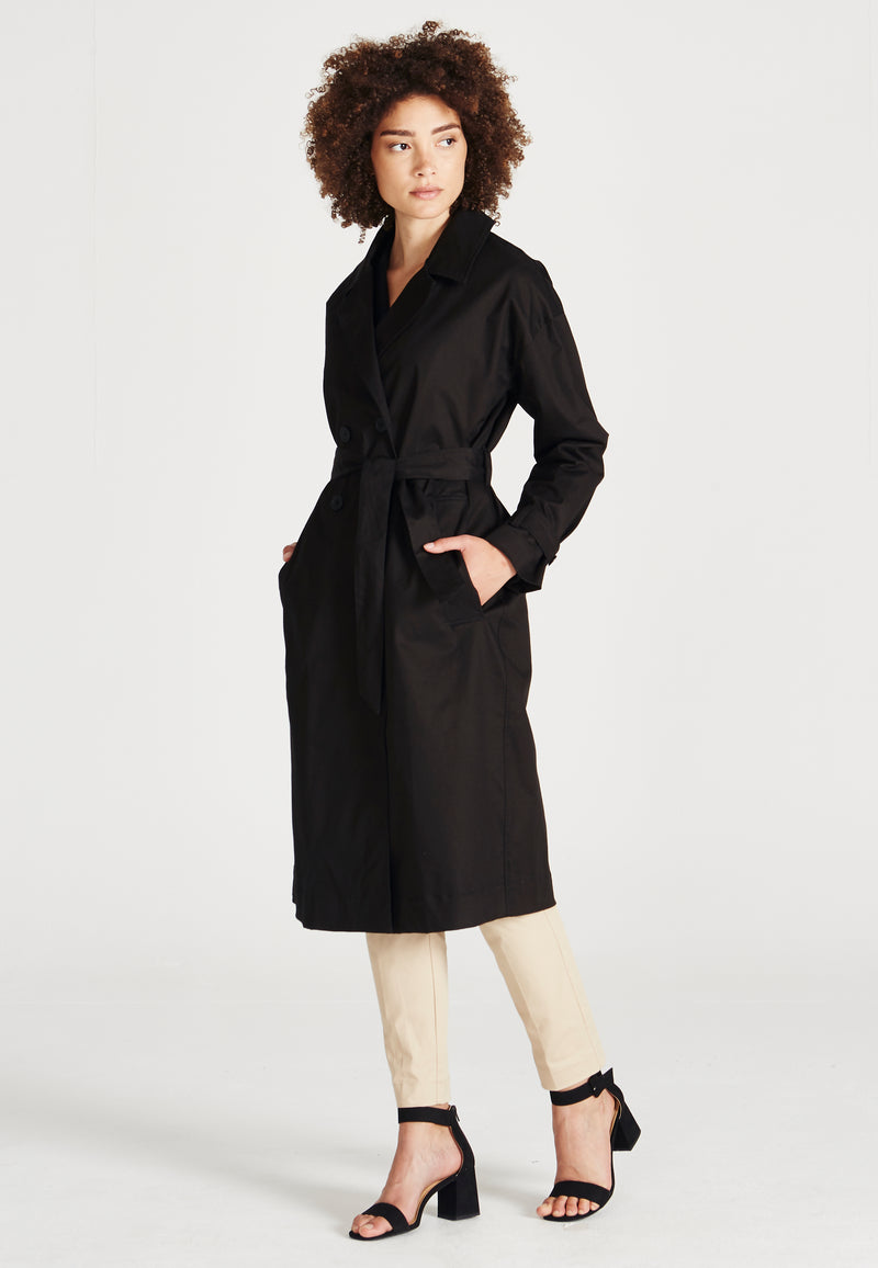 Givn Berlin Trenchcoat RACHEL aus Bio-Baumwolle Jacket Black