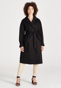 Givn Berlin Trenchcoat RACHEL aus Bio-Baumwolle Jacket Black