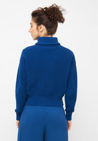 Givn Berlin Troyer-Strickpullover LUZ aus Bio-Baumwolle Sweater Deep Blue
