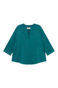 Givn Berlin Tunikabluse GBHARRIETTE relaxed Fit aus LENZING™ ECOVERO™ Blouse Malachite Green