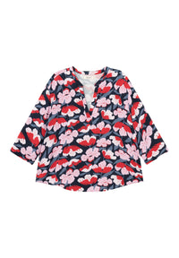 Givn Berlin Tunikabluse GBHARRIETTE relaxed Fit aus LENZING™ ECOVERO™ Blouse Red / Pink (Flowers)