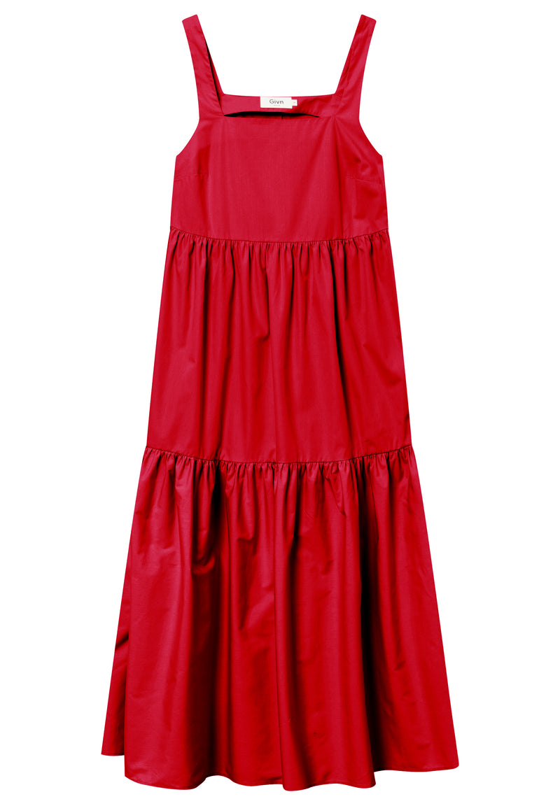 Givn Berlin Volantkleid GBFABIENNE aus Bio-Baumwolle Dress Strawberry
