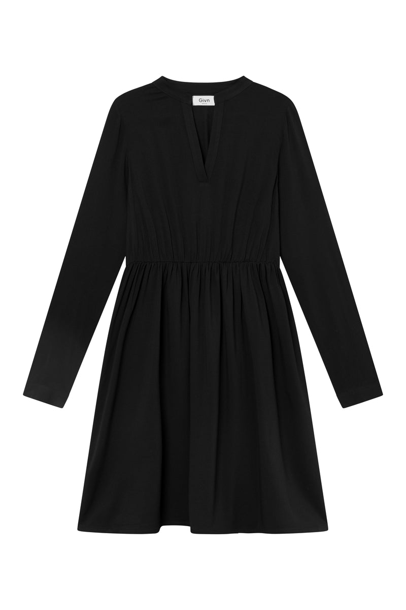 Givn Berlin Volantkleid GBMARIANNA  aus LENZING™ ECOVERO™ Dress Black