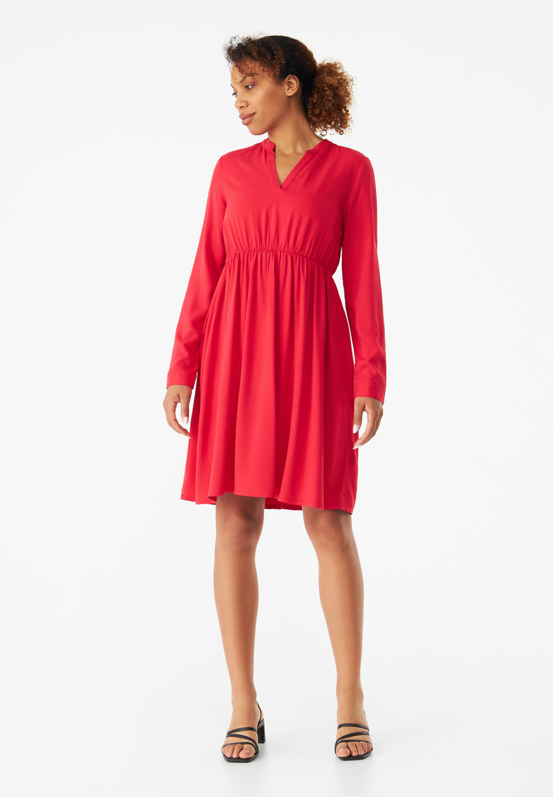 Givn Berlin Volantkleid GBMARIANNA  aus LENZING™ ECOVERO™ Dress Strawberry