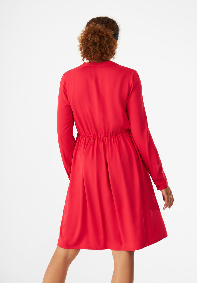 Givn Berlin Volantkleid GBMARIANNA  aus LENZING™ ECOVERO™ Dress Strawberry