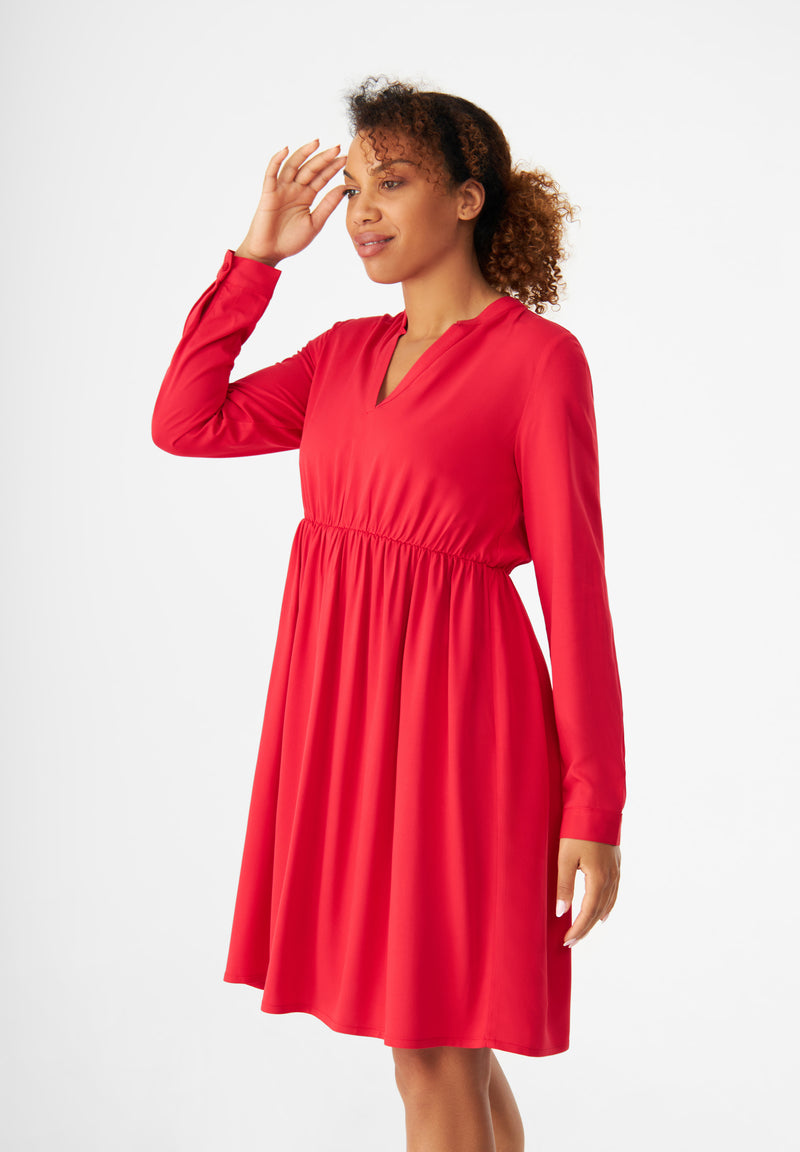 Givn Berlin Volantkleid GBMARIANNA  aus LENZING™ ECOVERO™ Dress Strawberry