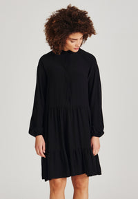 Givn Berlin Volantkleid LENDRA aus LENZING™ ECOVERO™ Dress Black
