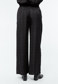 Givn Berlin Weite Hose GBMARLA aus TENCEL™ mit Peach-Effekt Trousers Black / Dark Khaki (Waves)