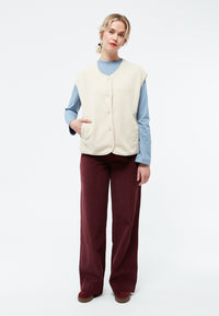 Givn Berlin Weste GBMARIS aus recyceltem Polyester Vest Off White