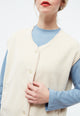 Givn Berlin Weste GBMARIS aus recyceltem Polyester Vest Off White