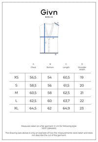 Givn Berlin Weste GBMARIS aus recyceltem Polyester Vest Off White