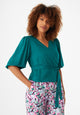 Givn Berlin Wickelbluse GBNATASHA aus LENZING™ ECOVERO™ Blouse Malachite Green