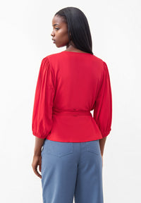 Givn Berlin Wickelbluse GBNATASHA aus LENZING™ ECOVERO™ Blouse Strawberry