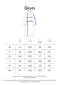 Givn Berlin Wickelkleid GBBABETTE aus Bio-Baumwoll Crepe Dress Nightshade Blue (Outlines)