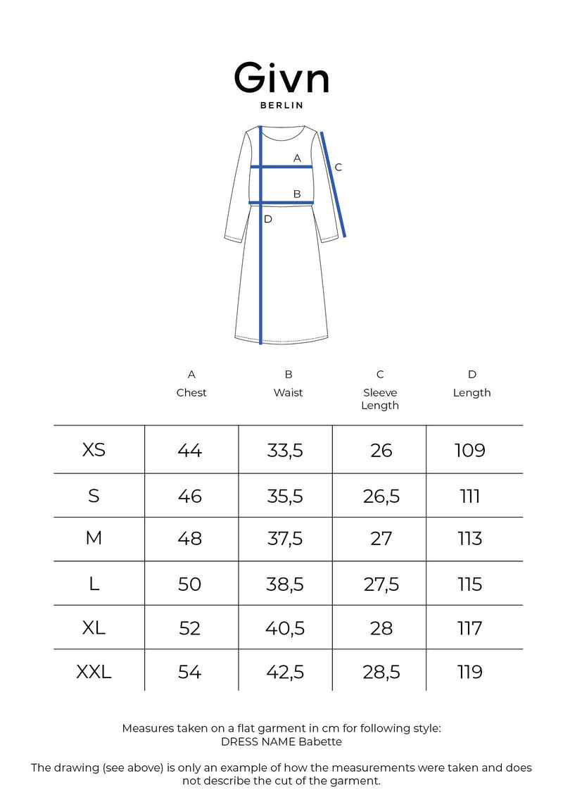Givn Berlin Wickelkleid GBBABETTE aus Bio-Baumwoll Crepe Dress Nightshade Blue (Outlines)