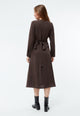 Givn Berlin Wickelkleid GBVIRGINIA aus TENCEL™ mit Peach-Effekt Dress Coffee Brown (Tencel)