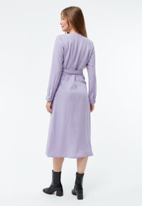 Givn Berlin Wickelkleid GBVIRGINIA aus TENCEL™ mit Peach-Effekt Dress Light Amethyst (Tencel)