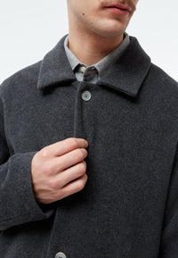 Givn Berlin Wolljacke GBVINCENT aus recyceltem Wollgemisch Jacket Mid Grey