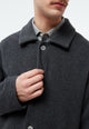 Givn Berlin Wolljacke GBVINCENT aus recyceltem Wollgemisch Jacket Mid Grey