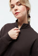 Givn Berlin Zip Sweater GBMAGDA aus Bio-Baumwolle Sweater Coffee Brown