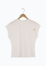 Second Hand T-Shirt GBLAILA (Lemon) slim Fit aus Bio-Baumwolle - White - S