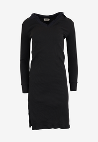Preloved Kleid ALEJA aus Bio-Baumwolle - Black (Rib) - S