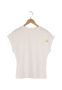 Second Hand T-Shirt GBLAILA (Lemon) slim Fit aus Bio-Baumwolle - White - S