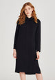 Second hand shirt dress MERLE made from TENCEL™ Lyocell - Black (Tencel) - S