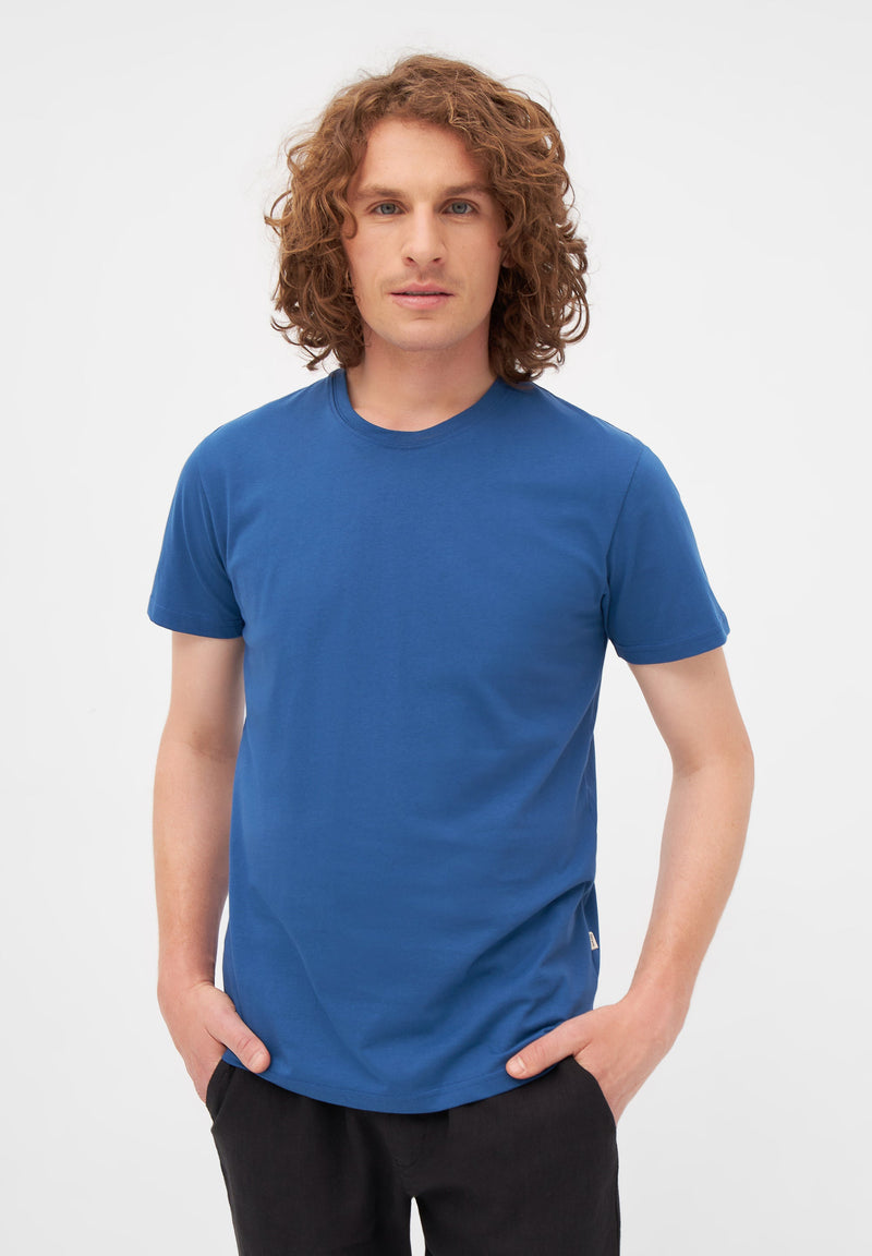 Second Hand T-Shirt COLBY aus Bio-Baumwolle - Ocean Blue - S