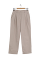 Second Hand Bundfaltenhose CHRISTIN aus Bio-Baumwolle - Beige - S