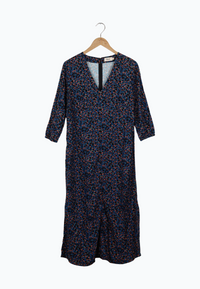Second Hand Midikleid AMIRA aus LENZING™ ECOVERO™ - Moroccan / Lime (Leo) - S - Moroccan / Lime (Leo) - S