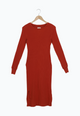 Second hand organic cotton CORA dress - Rusty Orange - L