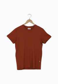 Second hand COLBY T-shirt made from organic cotton - Terracotta - S
