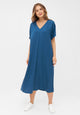 Second hand maxi dress ONA made from TENCEL™ REFIBRA™ Lyocell - Ocean Blue (Refibra) - L