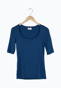 Second hand T-shirt ANN made from TENCEL™ Lyocell - Moroccan Blue (Tencel) - XS