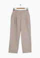 Second Hand Bundfaltenhose CHRISTIN aus Bio-Baumwolle - Beige - S