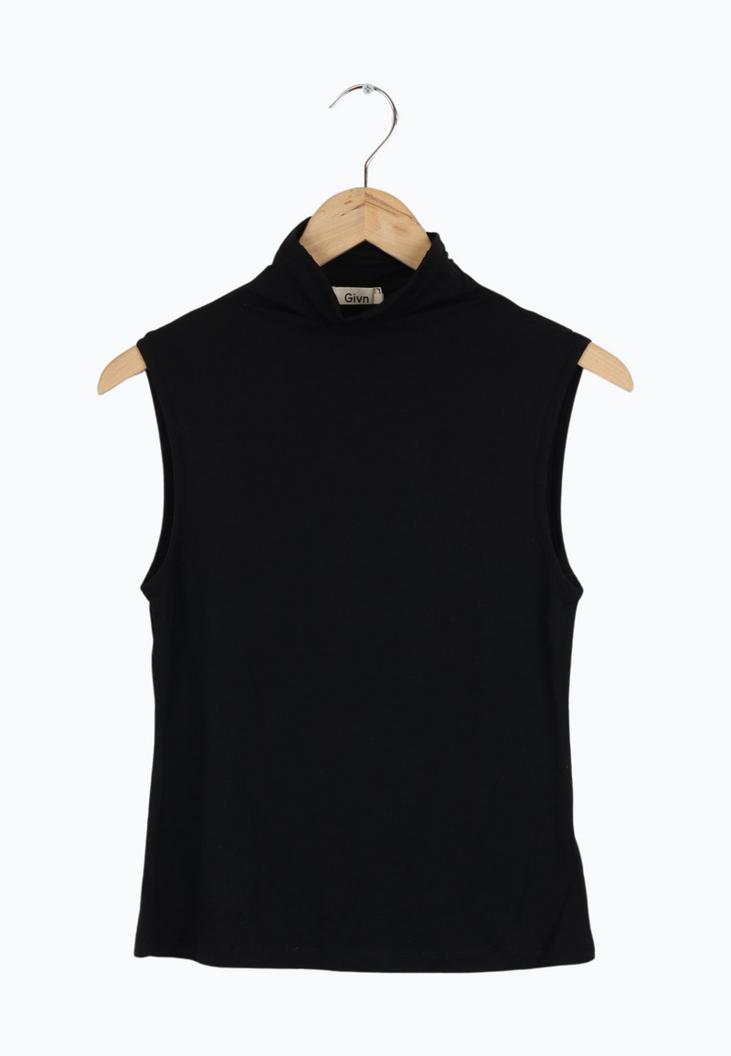 Second Hand Top JANET aus  TENCEL™ Lyocell  - Black (Tencel) - S