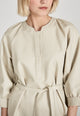 Second hand blouse dress ODETTE made from organic cotton - Beige - S