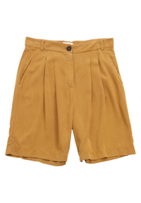 Preloved Bermuda-Shorts PETRA aus TENCEL™ Lyocell - Rubber Brown (Tencel) - L