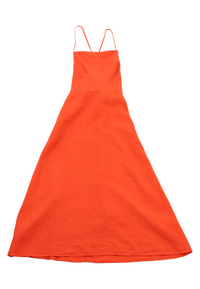 Preloved Leinenkleid GIANA aus Leinen - Sunset Orange (Linen) - S