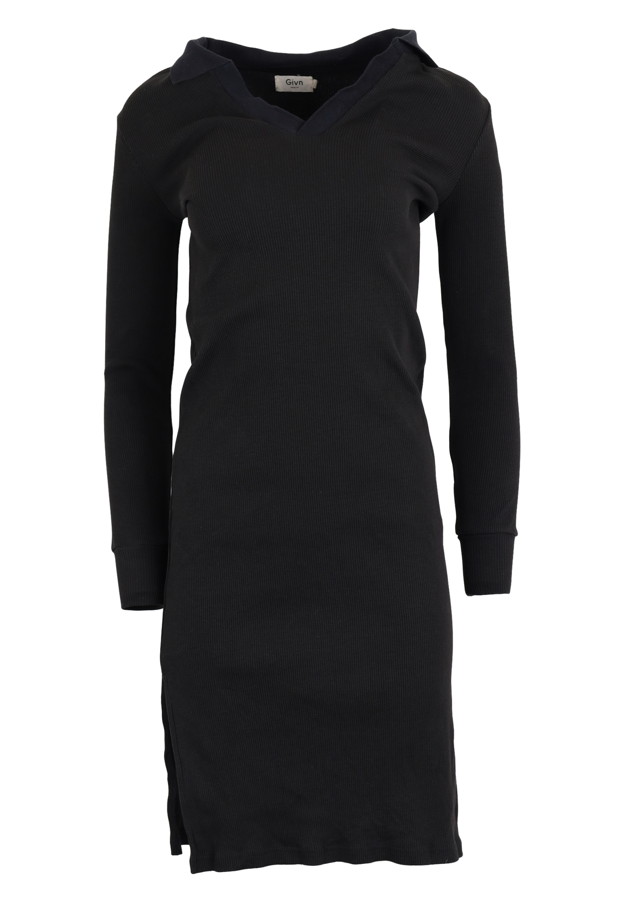Preloved Kleid ALEJA aus Bio-Baumwolle - Black (Rib) - Black - S