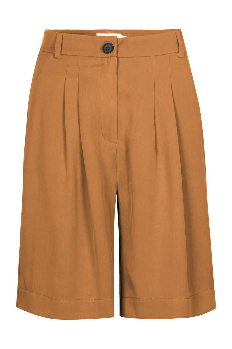 Givn Berlin Bermuda-Shorts PETRA aus TENCEL™ Lyocell Shorts Rubber Brown (Tencel)