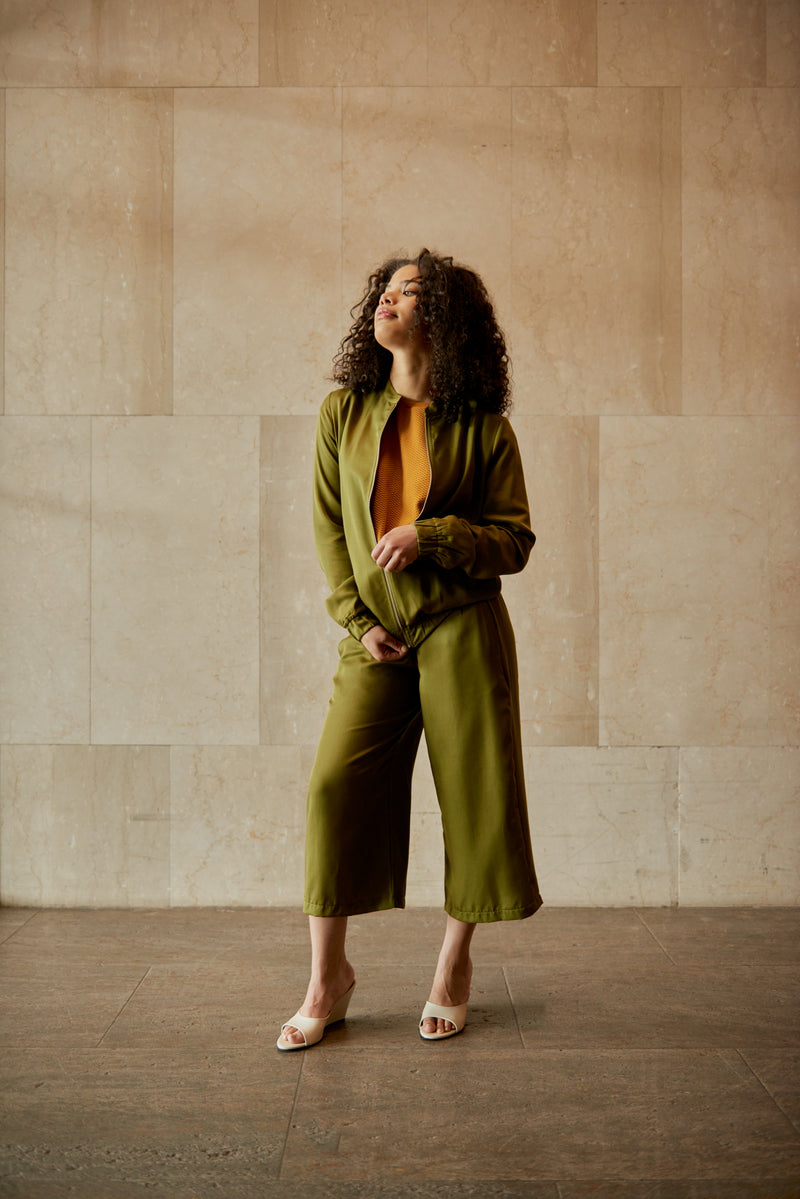 Givn Berlin Blouson DEBBY aus TENCEL™ Lyocell Jacket Olive Oil (Tencel)